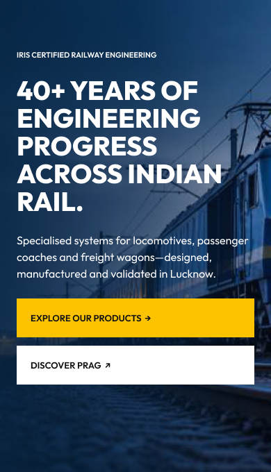 Prag homepage composed for a mobile screen