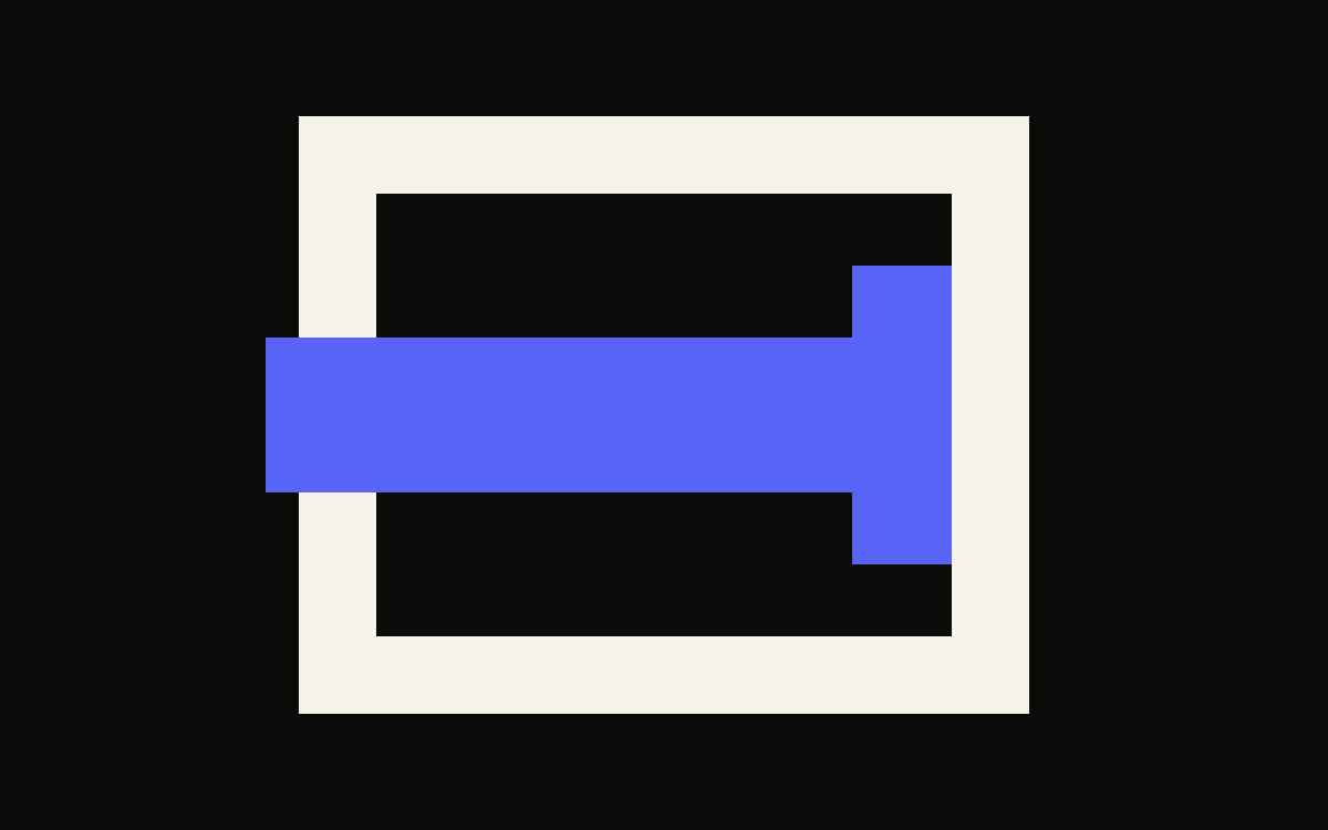 A passage expressed through geometric forms