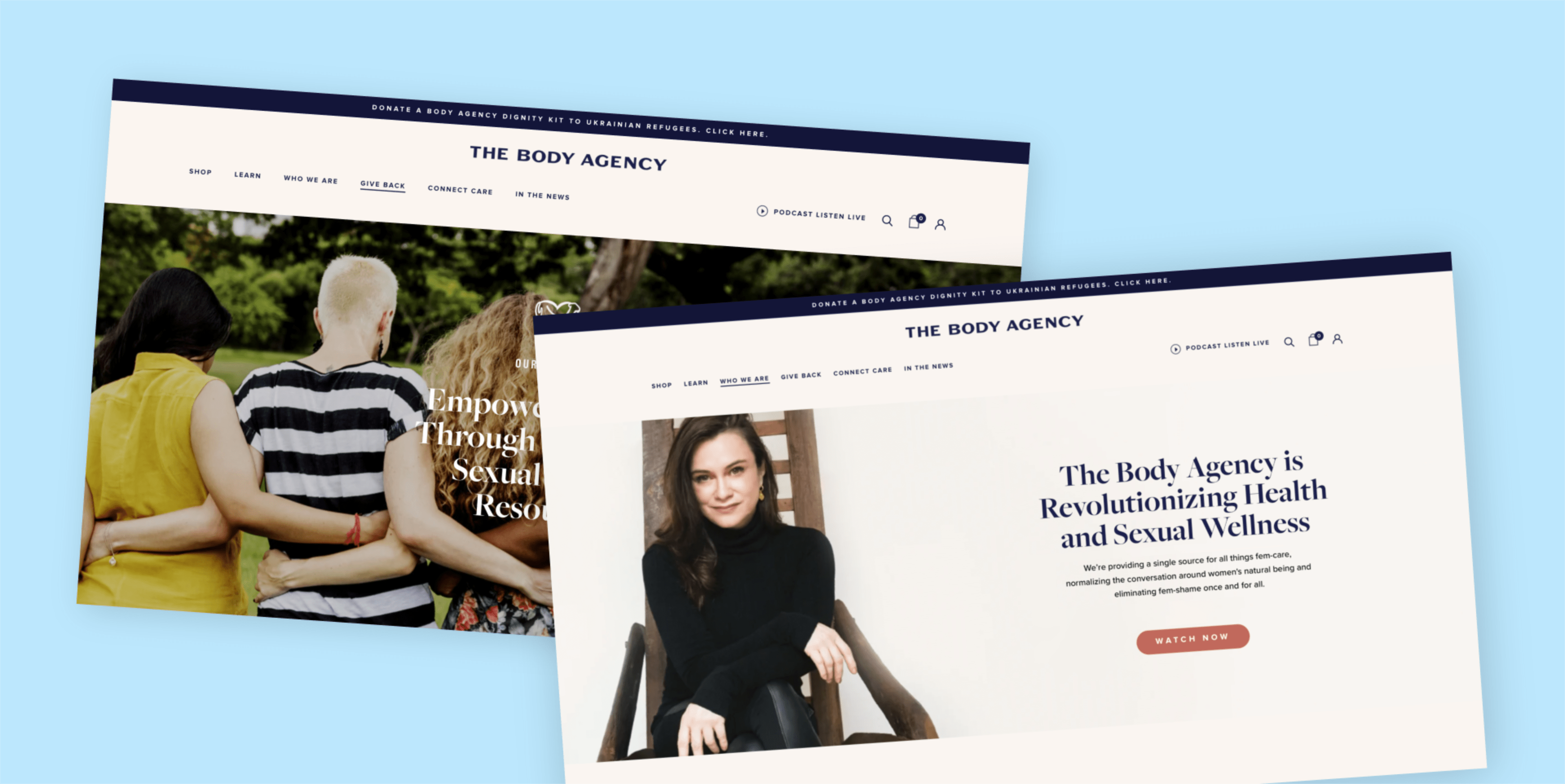 The Body Agency original website design